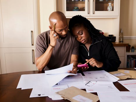 family budgeting together