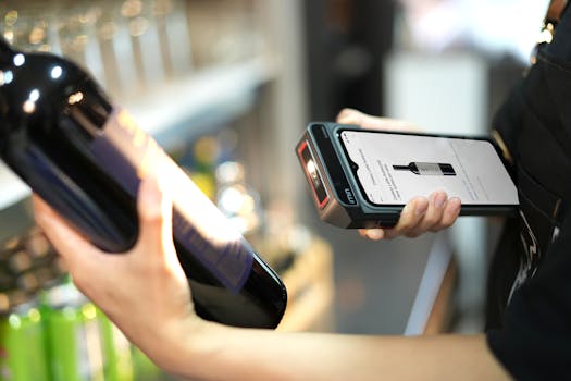 grocery store with digital coupon displays
